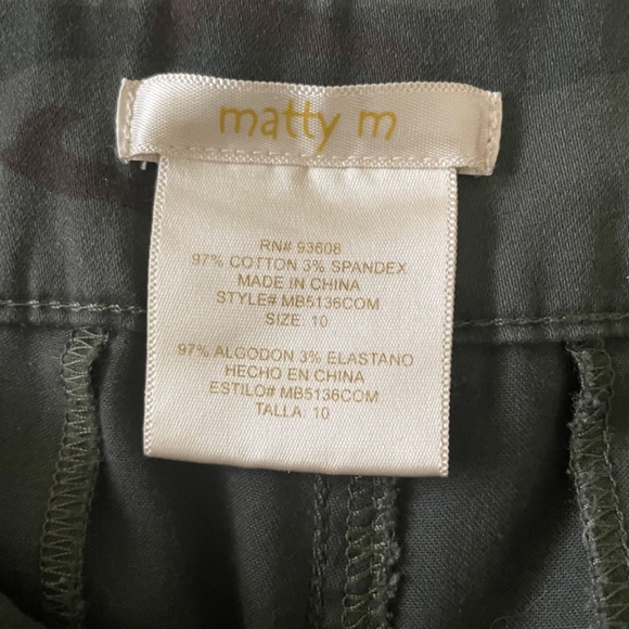 Cotton/Span Green Camo Cargo Joggers - Picture 2 of 3